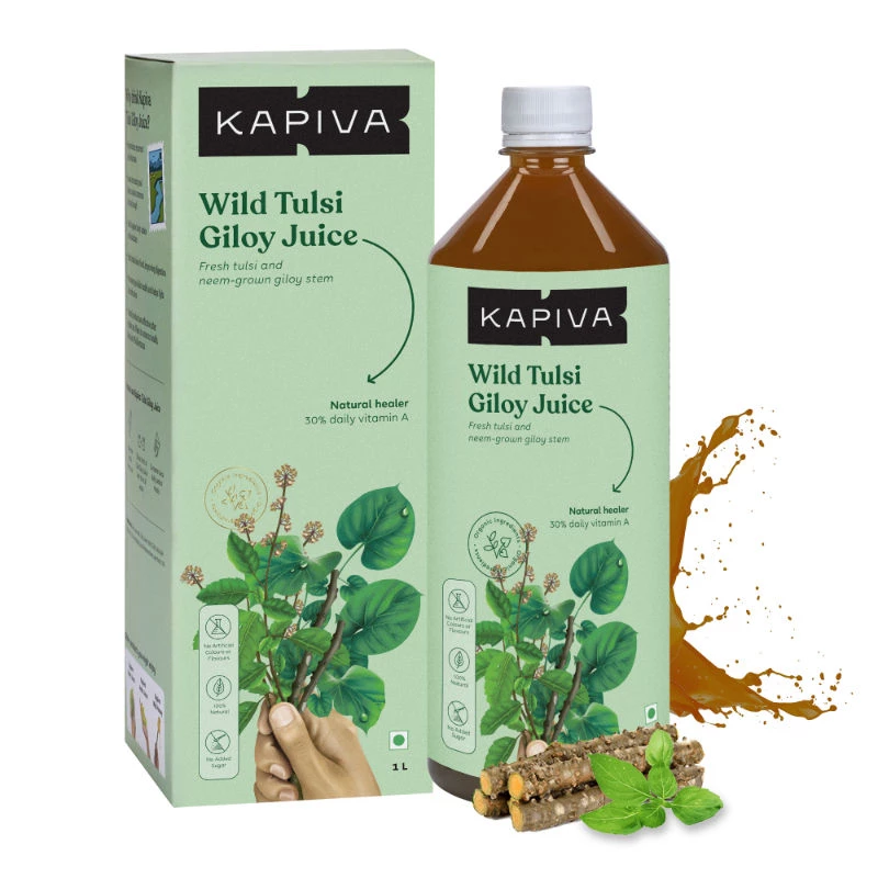 Kapiva Ayurveda Wild Tulsi Giloy Juice (Natural Juice for Building Immunity), 1 L-1.webp